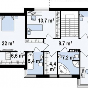 Проект 2-этажного дома 210 м