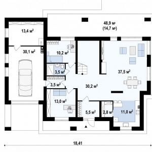Проект 2-этажного дома 235 м