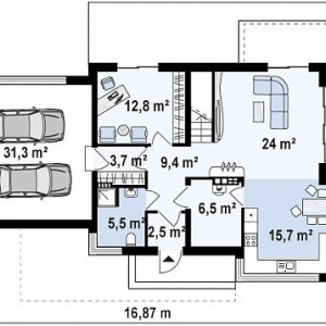 Проект 2-этажного дома 210 м