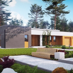 Проект 1-этажного дома 166 м