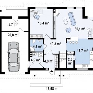 Проект 2-этажного дома 125 м