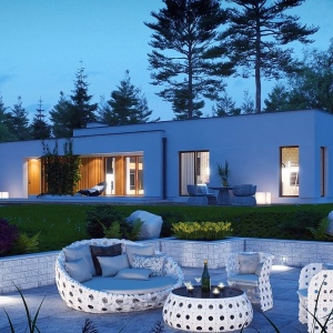 Проект 1-этажного дома 166 м