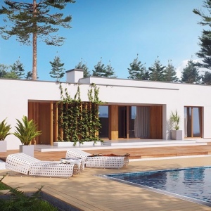 Проект 1-этажного дома 166 м